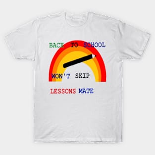 Back to School Lessons illustration on White Background T-Shirt